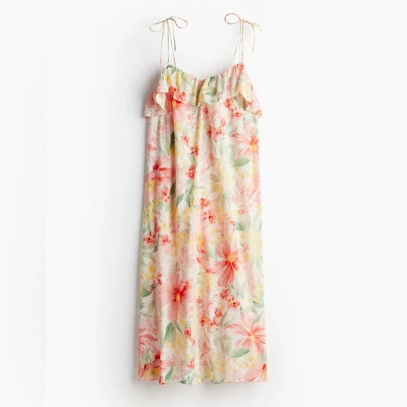 H&M Floral Ruffle Dress NWT - Picture 9 of 13
